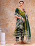Pomcha Jaipur Dil Kash Green Double Shade Anarkali Set